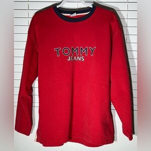 Tommy Jeans Swearshirt Mens Large Red Tommy Hilfiger